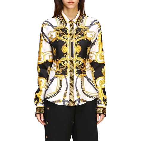 versace shirt women patchwork|Versace casual shirts.